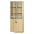 Two door teak wood book shelf for office used, Commerical office furniture (KB843)